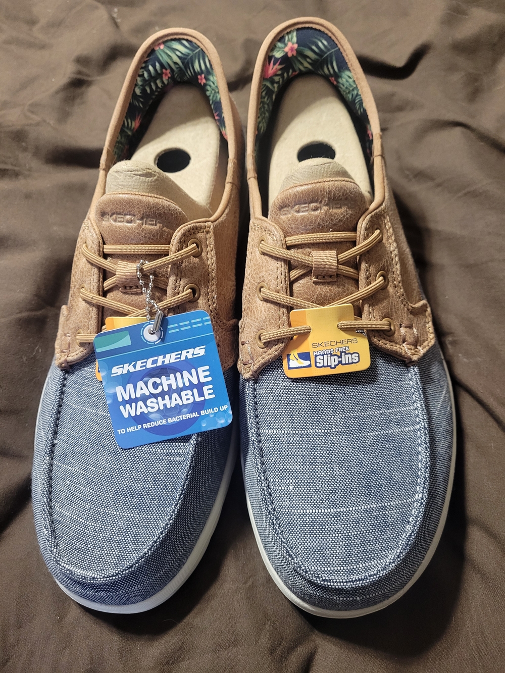 Skechers Women’s Blue & Brown Slip-On Casual Loafers